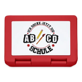Einschulung Schulanfang Erstklässler Schulanfänger - Brotdose - Rot - Vorne