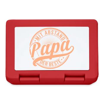 MIT ABSTAND DER BESTE PAPA - Brotdose - Rot - Vorne