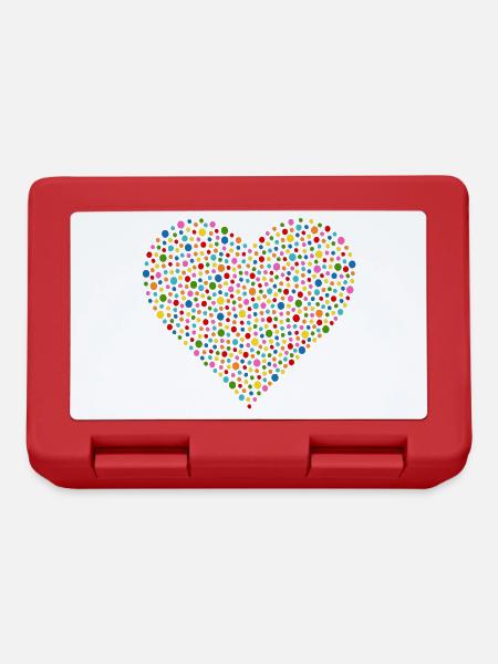 Confetti Heart - Lunchbox - red