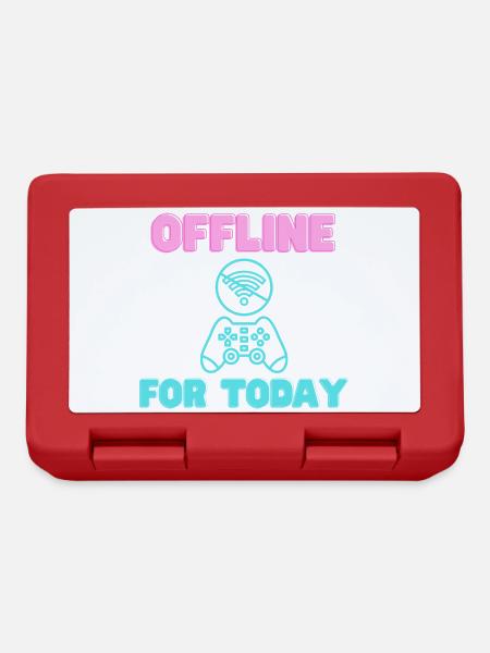 Offline For Today Neon Gamer - Lunchbox - red