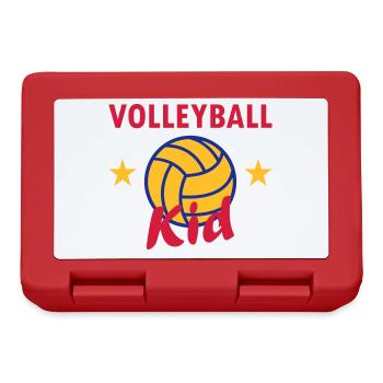 Volley-ball enfant (stars, volley-ball) - Boîte à goûter - rouge - Devant