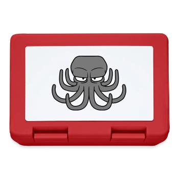 Oktopus Kraken Tintenfisch Kopffüßer böser Blick - Brotdose - Rot - Vorne