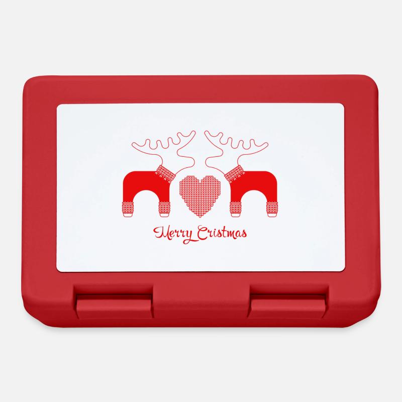 Adorable Reindeer - Lunchbox - red