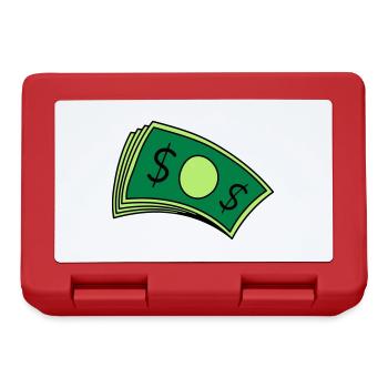 Piles d’argent de billets - Boîte à goûter - rouge - Devant