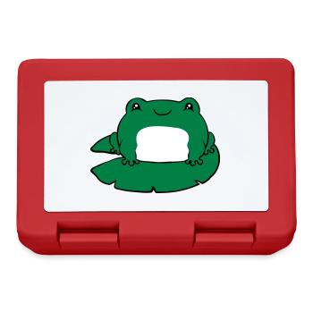 Frog on water lily - Lunchbox - red - Front