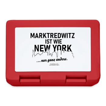 Marktredwitz ist wie New York - Brotdose - Rot - Vorne