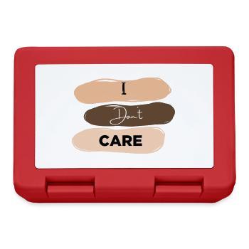I don´t care - Brotdose - Rot - Vorne