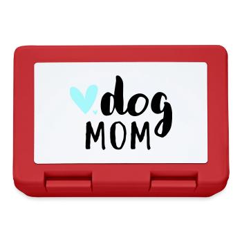 Dog mom / Hundemama - Brotdose - Rot - Vorne