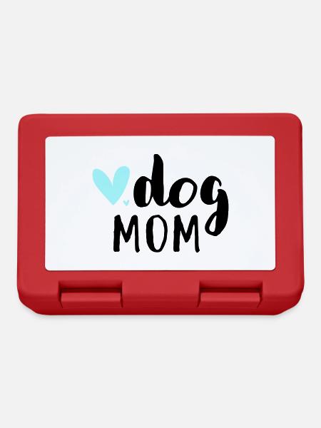 Dog mom / Hundemama - Brotdose - Rot