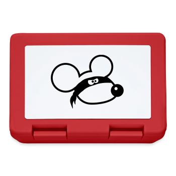souris méchant voleur ninja raid voleur tissu yeux - Boîte à goûter - rouge - Devant