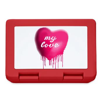 my love,love,heart,graffiti,pink,sprayart,love - Lunchbox - red - Front