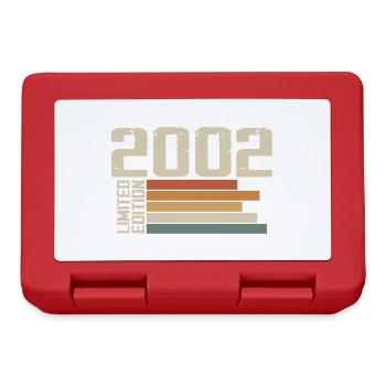 2002 Jahrgang - Retro 2002 Geburtstagsgeschenk 2002 - Brotdose - Rot - Vorne