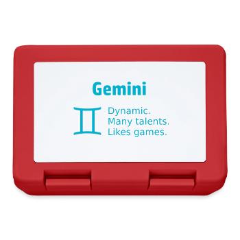 Twin Zodiac Sign Horoscope Zodiac Signs - Lunchbox - red - Front