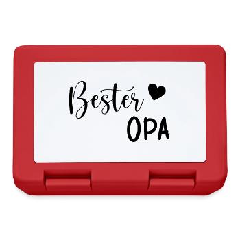 Bester Opa Geschenkidee - Brotdose - Rot - Vorne