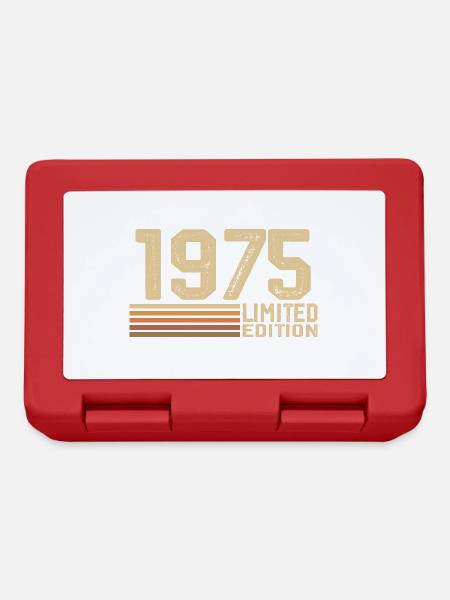 Né en 1975 anniversaire - Cadeau 1975 Vintage 1975 - Boîte à goûter - rouge