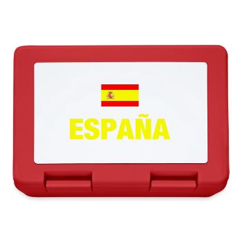 España Spanien spanische Flagge Fußball Geschenk - Brotdose - Rot - Vorne