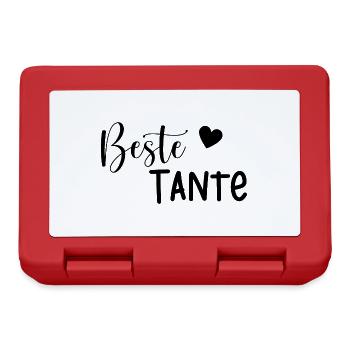 Beste Tante Geschenkidee - Brotdose - Rot - Vorne