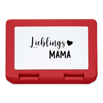 Lieblings Mama Geschenkidee - Brotdose - Rot - Vorne