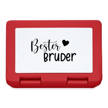 Bester Bruder Geschenkidee - Brotdose - Rot - Vorne