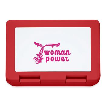 femme pouvoir, femme, pouvoir, police, fort - Boîte à goûter - rouge - Devant