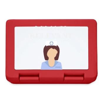 Krankenschwester Systemrelevant Geschenkidee - Brotdose - Rot - Vorne