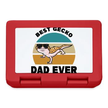 Gecko Papa | Geckos Haustier Reptilien Geschenke - Brotdose - Rot - Vorne