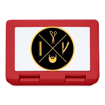 logo barber - Boîte à goûter - rouge - Devant