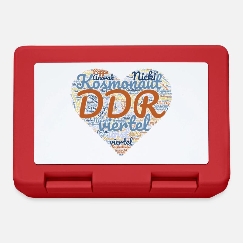 DDR Ostalgie Herz - Brotdose - Rot