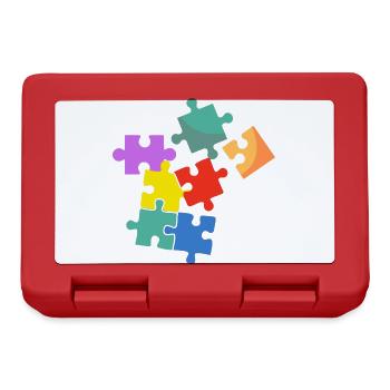 Farbpuzzle - Brotdose - Rot - Vorne