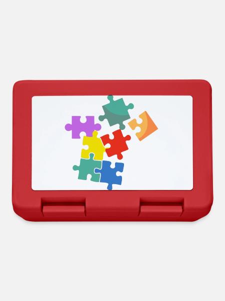 Farbpuzzle - Brotdose - Rot