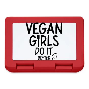 Vegan Girls Make It Better Vegan Vegan - Lunchbox - red - Front