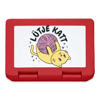 Lütje Katt Low German little cat - Lunchbox - red - Front