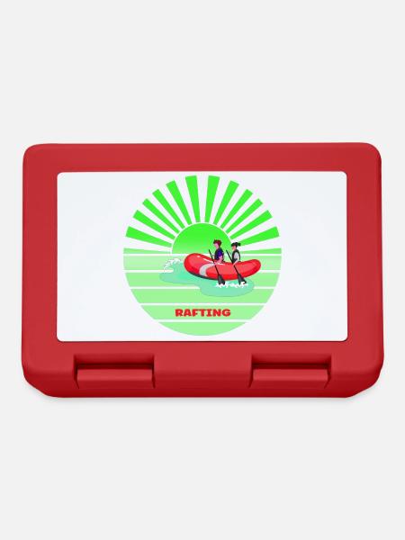 Vintage sunset rafting - Lunchbox - red