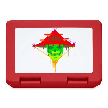 A Beautiful and Funny Mushroom Amigasa Design - Lunchbox - red - Front