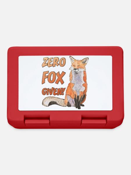 Zero Fox given No Fox given niedliche Fuchs - Brotdose - Rot