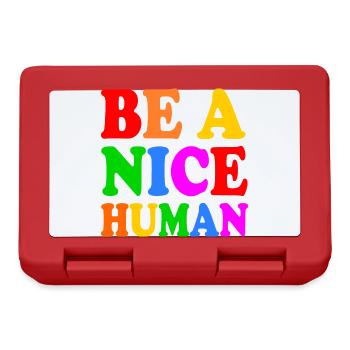 Be a nice human - Lunchbox - red - Front