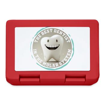 Best dentist in the molar system - bester Zahnarzt - Brotdose - Rot - Vorne