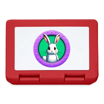 Rabbit plays Easter - Lunchbox - red - Front