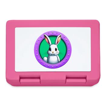 Rabbit plays Easter - Lunchbox - pink - Front