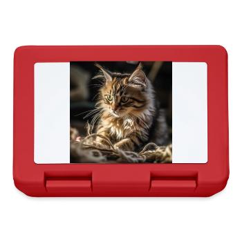 Main Coon bébé chat, joueur et ultra mignon - Boîte à goûter - rouge - Devant