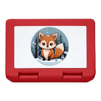 Renards dans la neige - Boîte à goûter - rouge - Devant