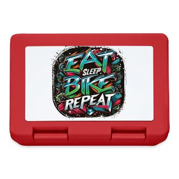 Eat Sleep Bike Repeat Cycling Life Cycle - Lunchbox - red - Front