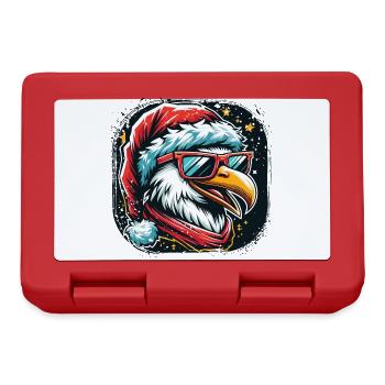 Möwe Santa Claus Weihnachtsmann - Brotdose - Rot - Vorne