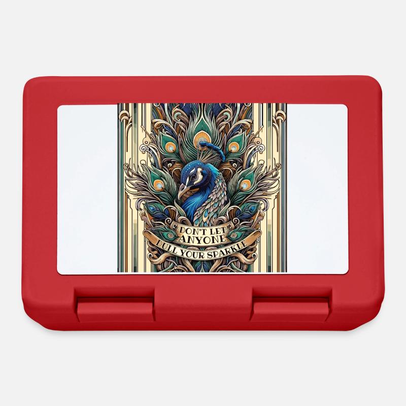 Pfau Art Deco Don't let anyone dull your sparkle - Brotdose - Rot