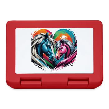 Cheval Amour Dans L’amour Chevaux Coeur Graffiti Style - Boîte à goûter - rouge - Devant