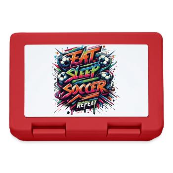 Eat Sleep Soccer Repeat Soccer Passion - Lunchbox - red - Front