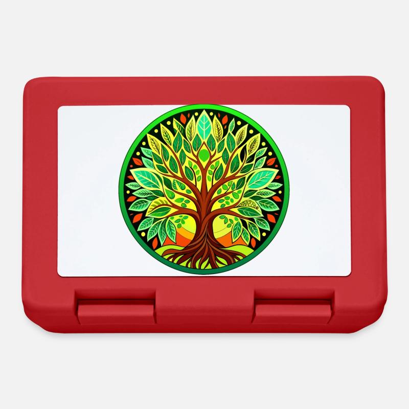 Arbre de vie - Boîte à goûter - rouge