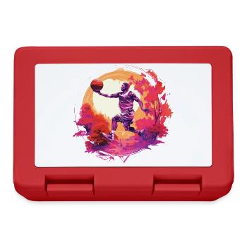 Magic basketball shot against the background of the sunset - Lunchbox - red - Front