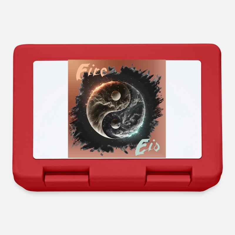 Fire & Yin Yang – Balance of the Elements - Lunchbox - red