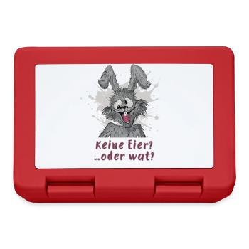 Pas d’œufs?....ou de wat ? Déclaration du lapin de Pâques - Boîte à goûter - rouge - Devant